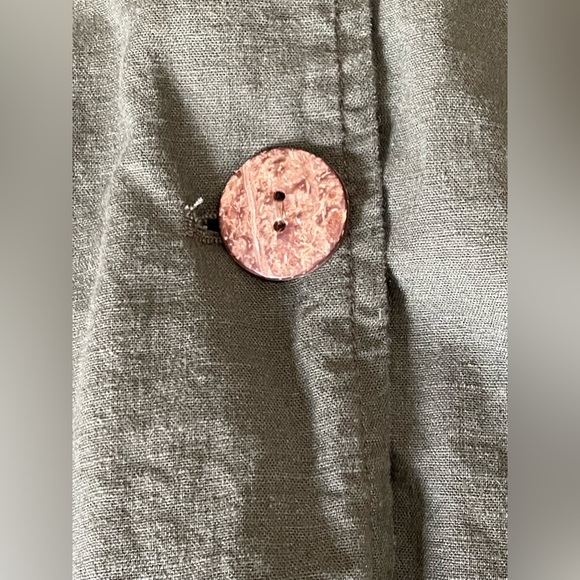 Torrid Green Linen Blend Utility Tab Sleeve Jacket Size 2 - Picture 5 of 10